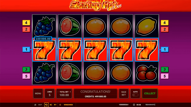 Sizzling Hot большой выигрыш